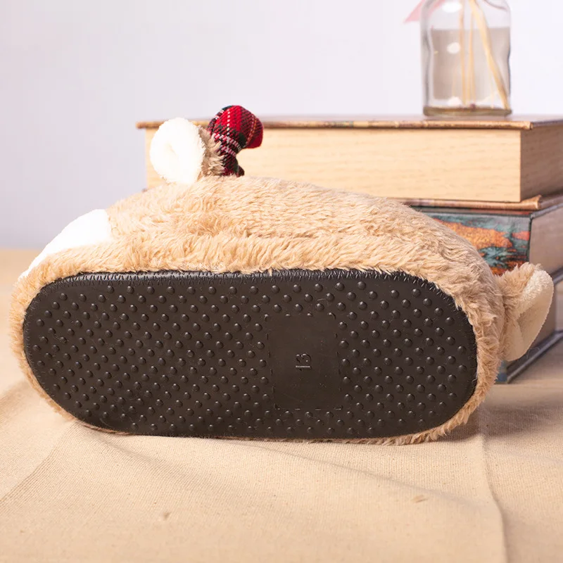 Детские зимние домашние тапочки Suihyung теплые пушистые Симпатичные животные