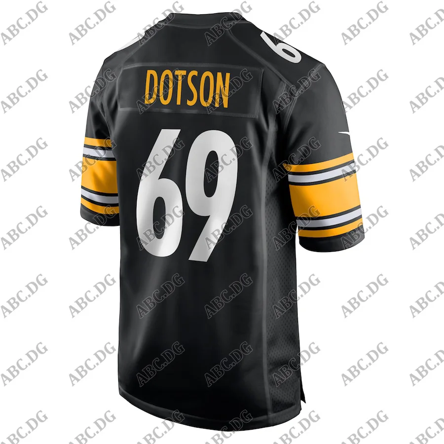 

Men Women Kid Youth Pittsburgh Kevin Dotson Black Game Jersey