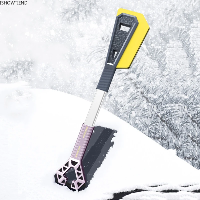 

Автомобильная лопата для снега, щетка для удаления снега и глазировки, инструменты для уборки зимой, скребок для льда