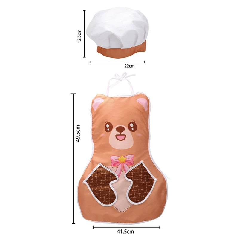 

Play House Kitchen Toys Cooking Cooking Utensils Children's Kitchen Set Baking Tools Cartoon Bear Apron DIY