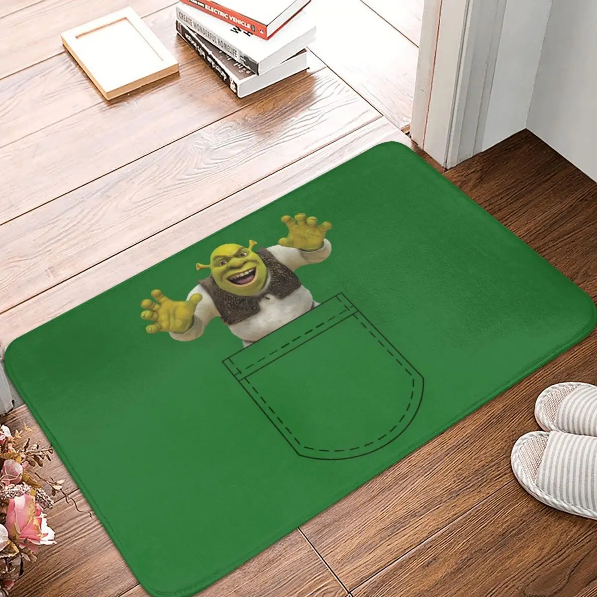 

Raised Hands Pocket Shrek Doormat Rug carpet Mat Footpad Polyester Anti-slip dust-proo Corridor Kitchen Bedroom balcony toilet