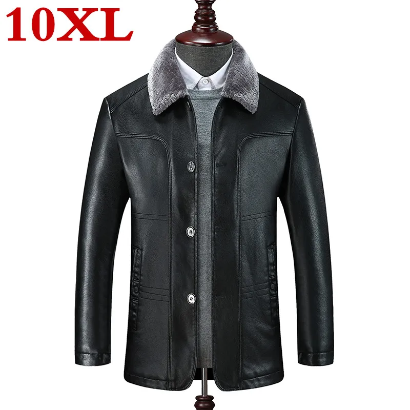 Новинка большие размеры 10XL 9XL 8XL пальто из натуральной кожи для мужчин куртка