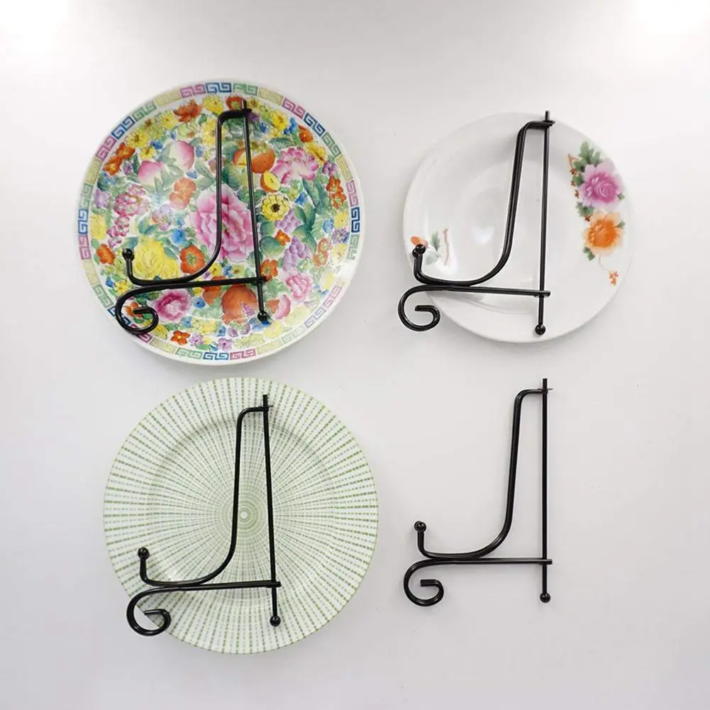 (4 упак.) 7 дюймовый Железный дисплей черный железный мольберт пластина фото