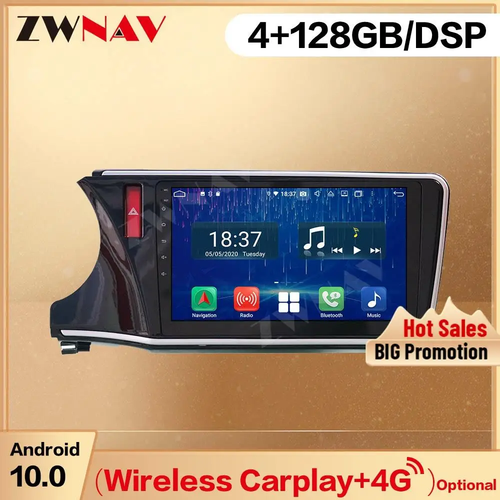 

128G Carplay 2 Din мультимедиа для Toyota CITY 2015 Android 10,0 экран плеер аудио радио GPS навигация головное устройство авто стерео