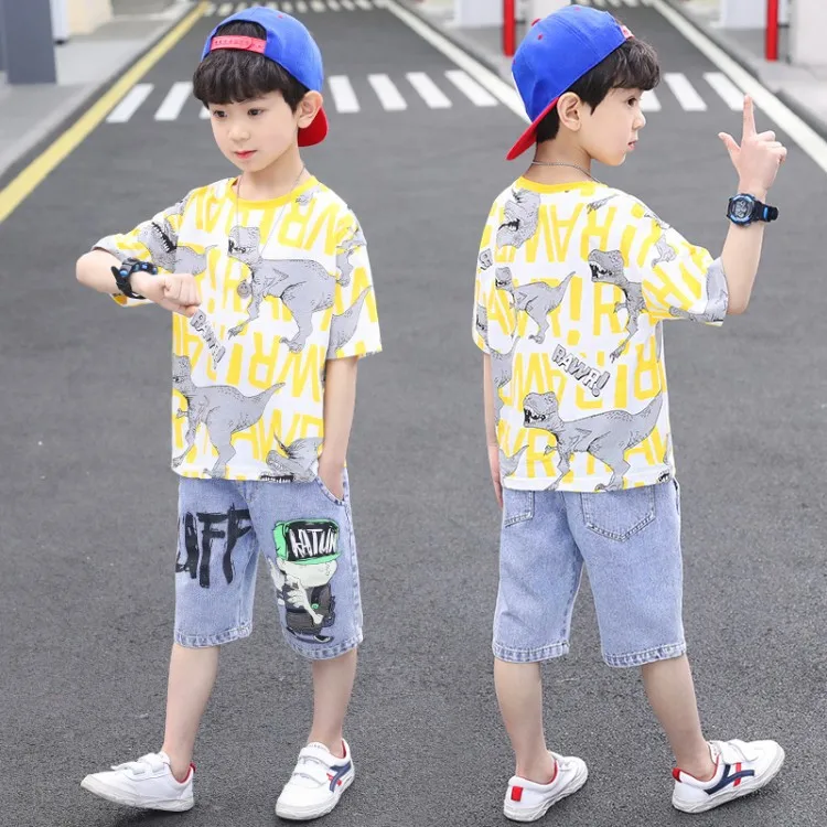 

Children's Set New Summer Boys Thin Short Sleeves and Shorts Toddler Boy Clothes Kids Clothes