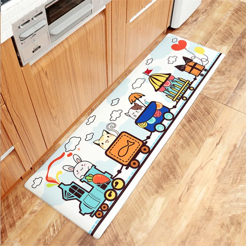 Японский Кухонный коврик водонепроницаемый маслостойкий кухонный ПВХ кожа Анти