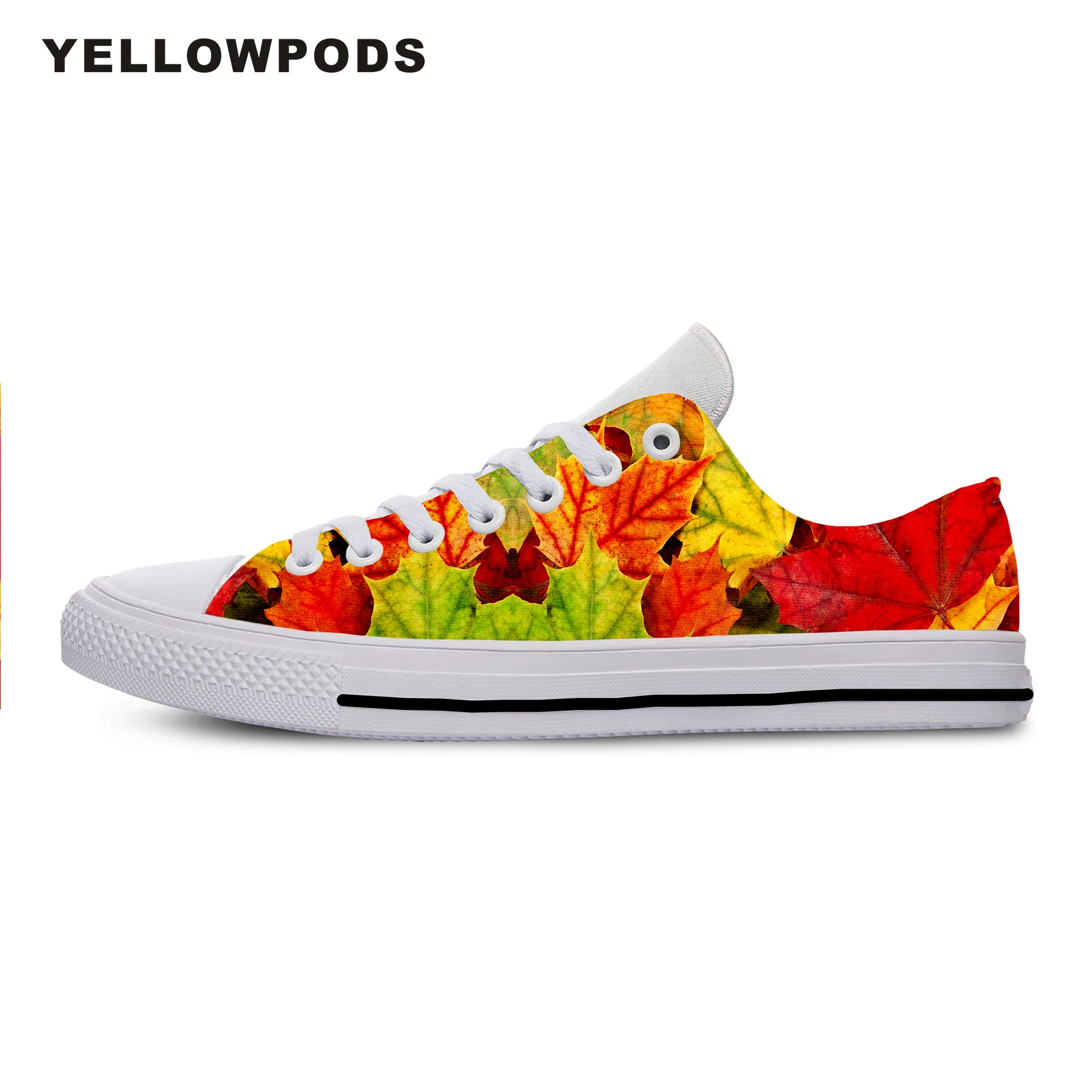 

Men's Casual Shoes Fashion Hot Maple Leaf PrintLight-weight Male Female Customized Print Picture Canvas Light Couple's Shoes