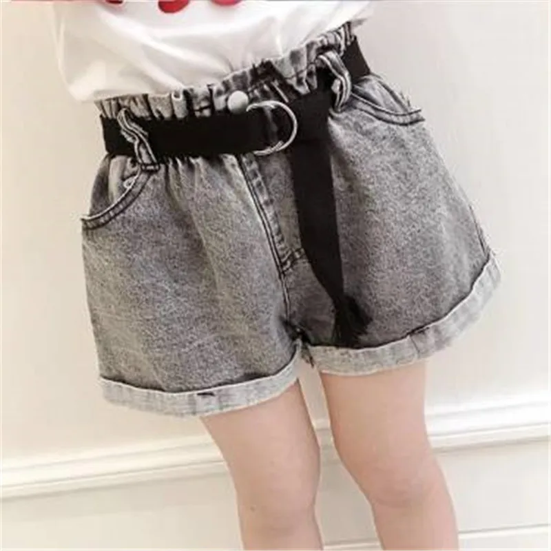 Шорты детские свободного покроя модные джинсовые штаны в Корейском стиле для