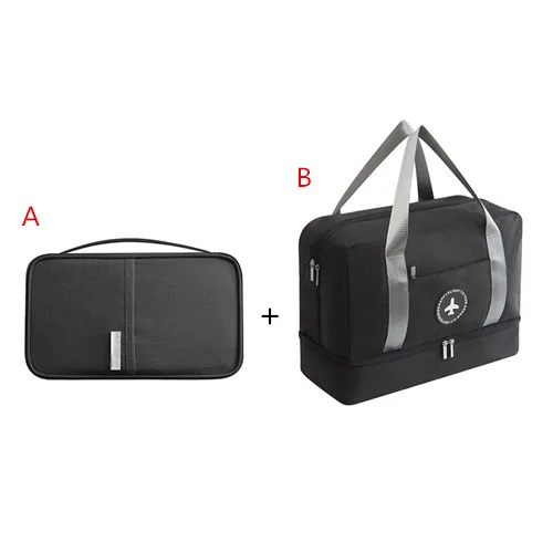Black Портативная дорожная сумка, обувь, водонепроницаемая, для паспорта, USB кабель, сумка, жесткий диск, провода, чехол, кошелек, органайзер для документов, аксессуары для багажа - Цвет: Black