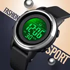 Часы наручные SKMEI Мужские Цифровые, брендовые водонепроницаемые спортивные с хронографом и будильником, с s-образным браслетом, 1594