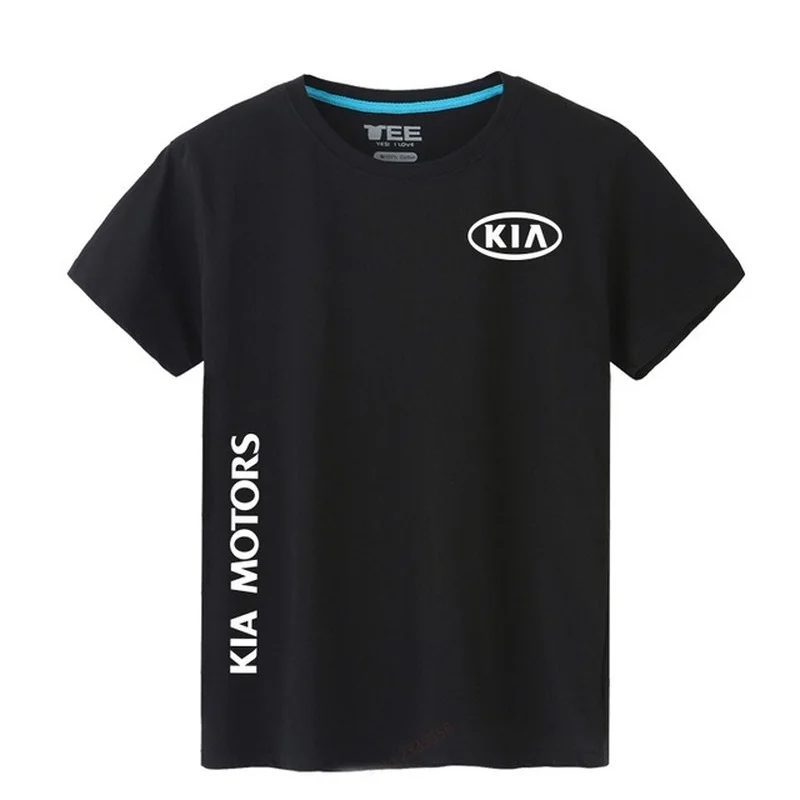 

2021 Summer New Fashion T-shirt for Male Regular Tops Short Sleeve for KIA MOTORS T-Shirt Men Solid T Shirts Tops P