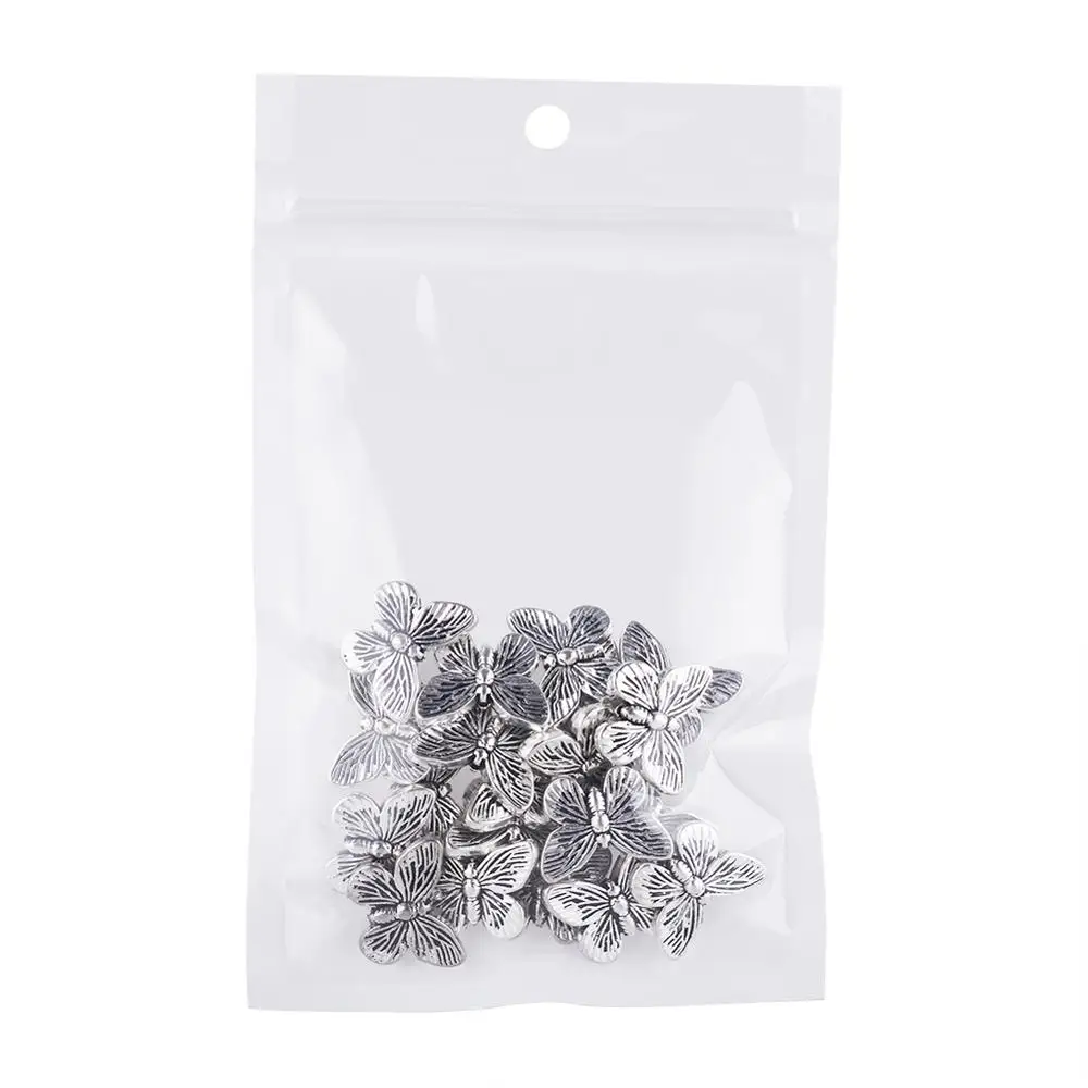 

20pcs Alloy Butterfly Beads Spacer Charms Beads for DIY Jewelry Making Necklaces Bracelets Tibetan Style 14x18x5mm