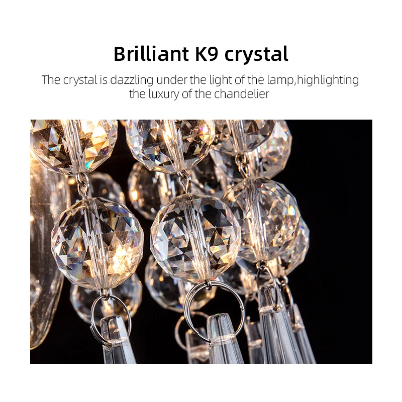 

Epinl Crystal Wall Light Luxury Lamp Wall Lamp Living Bedroom Home Bedside Bathroom Study Room TV Background Lights Home Decor