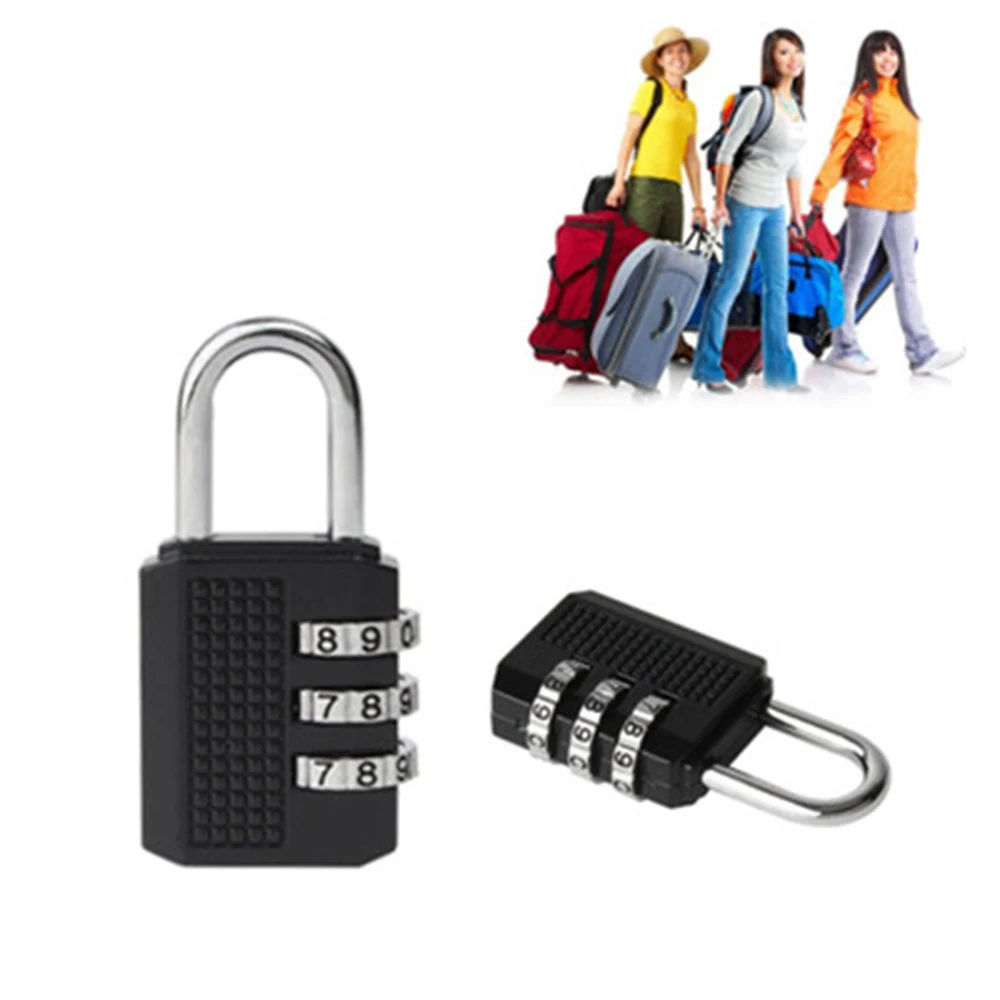 

3 Digit Combination Combination Padlock Practical Suitcase Luggage Security Password Lock School gym cabinet lock Travel Acce