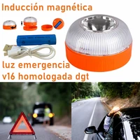 emergency light v16 homologated dgt approved car emergency beacon light rechargeable magnetic induction strobe light
