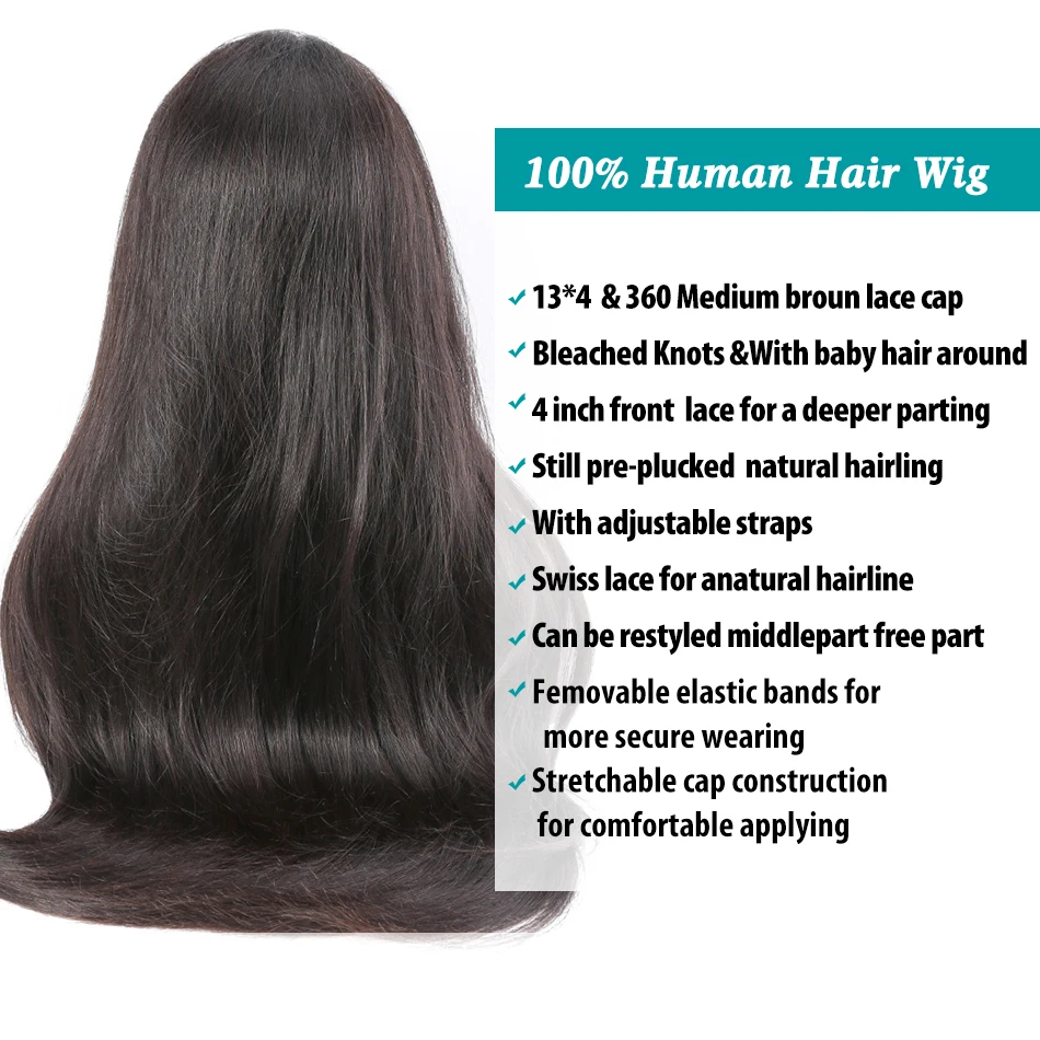 Rosabeauty бразильские 13х4 бесклеевые кружевные передние человеческие волосы парики