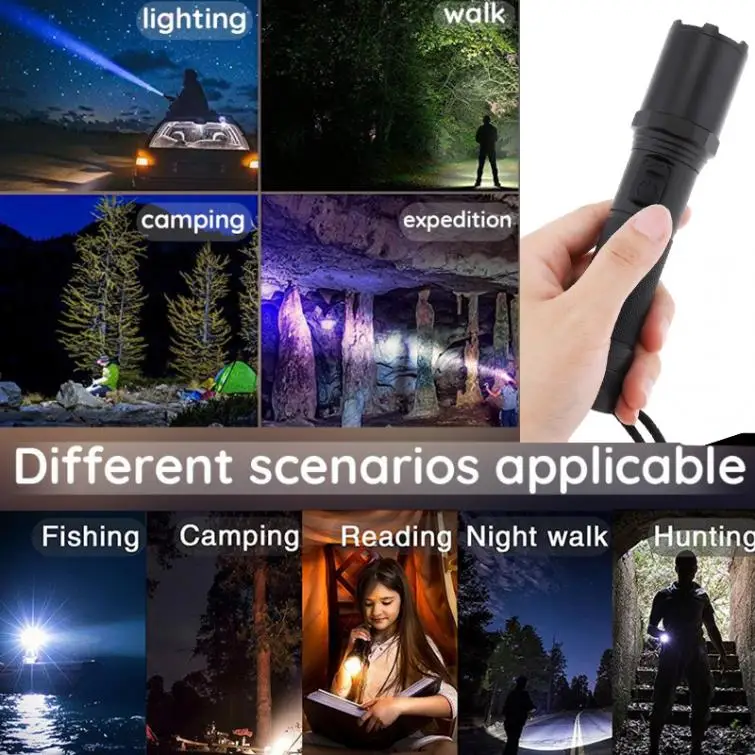 

Waterproof 10W T6 LED Aluminum Alloy Charging High Power USB Power Supply Underwater 20-30m Diving Flashlight for Lighting