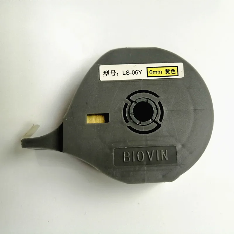 Кассета с чернилами и ленты для этикеток ширина 6 мм желтые + черные Картриджи