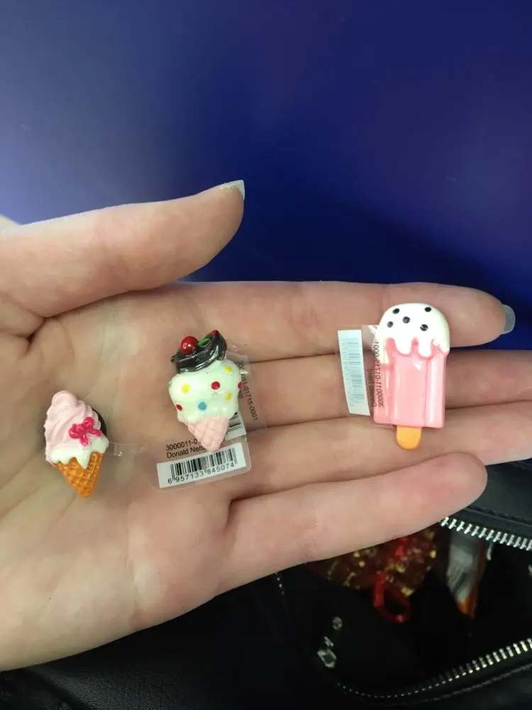 2 шт./лот милый мороженое торт из полимерного материала подвески для обуви