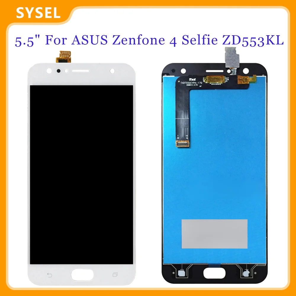 Белый ЖК экран и дигитайзер сенсорного экрана для ASUS Zenfone 4 Selfie ZD553KL X00LD замена в