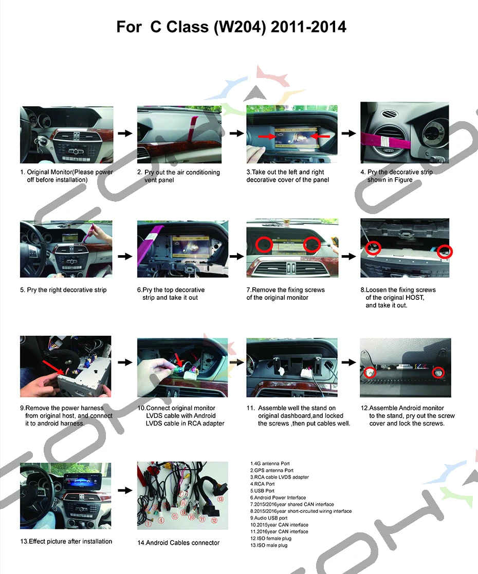 Мультимедийный плеер с Android 10 0 12 3 дюйма 8 ядер 4 Гб + 64 ГБ GPS-навигация Автомагнитола