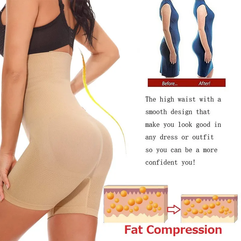 NINGMI High Waist Trainer Tummy Control Panties Women Slimming Pants Push Up Butt Lifter Shapewear Pulling Underwear Body Shaper | Женская