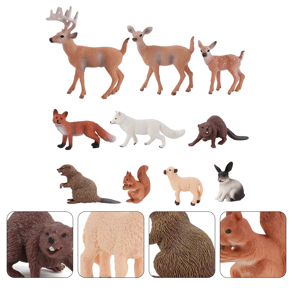 

10Pcs Simulation Animal Adorable Wild Animal Model Decoration for Kids