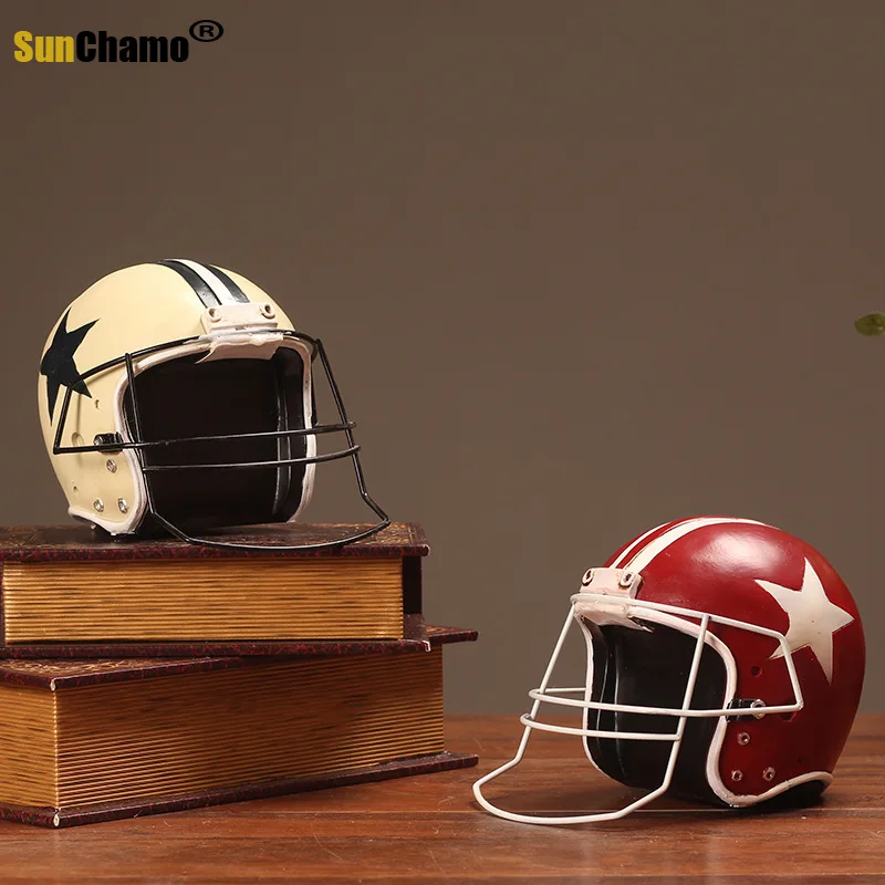 Retro American Olive Baseball Hat Creative Furnishings for Old Props Helmets Models Home Decoration Accessories Window Ornaments | Дом и сад