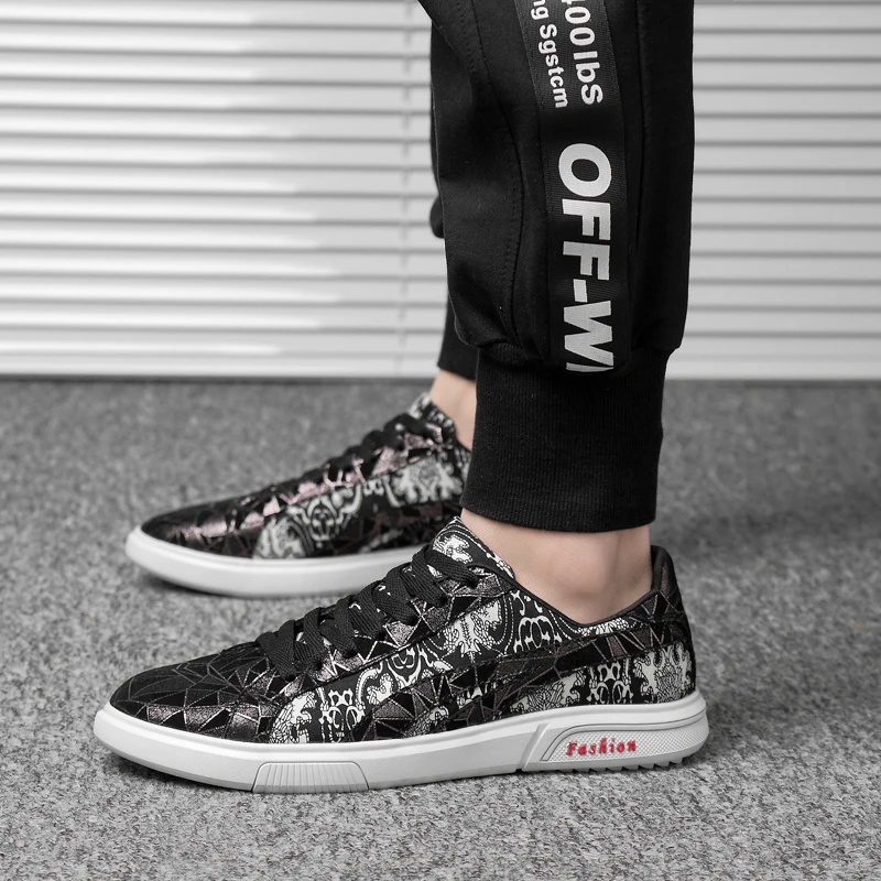 2019 Сезон весна-осень Брендовые мужские туфли черная дышащая Удобная