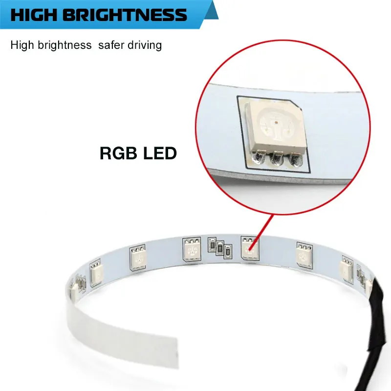 Универсальный 360 градусов RGB приложение управления злые глаза многоцветный Halo