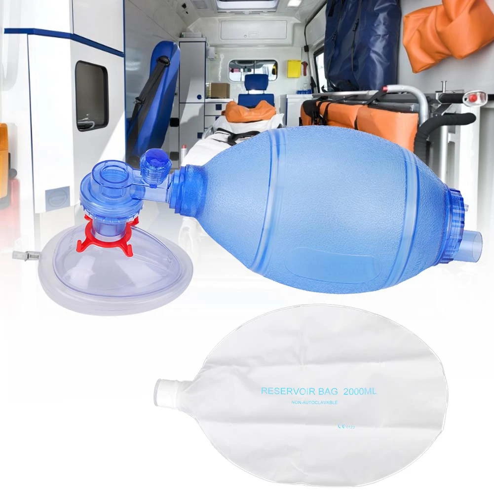 Ambu пакет простой Resuscitator кислородная трубка маска для взрослых первой помощи кислородная трубка и сумка-резервуар ПВХ сумка ручной resusitator