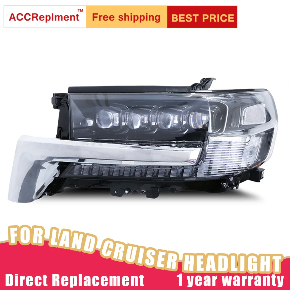 

2Pcs LED Headlights For Toyota Land Cruiser 2017-2019 led car lights Angel eyes ALL LED Fog lights LED Daytime Running Lights