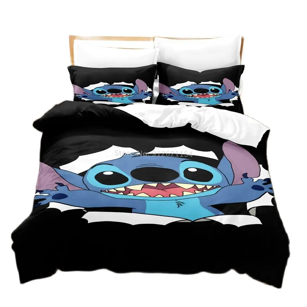 

Disney Lilo & Stitch Floral Fun Bedding Set Super Soft Fade Resistant Microfiber Duvet Cover Set Pillowcases for Boys Girls