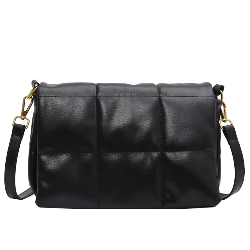

Lattice Solid Color Crossbody Bags 2021 Fashion New Quality PU Leather Women's Designer Handbags Vintage Shoulder Messenger Bags