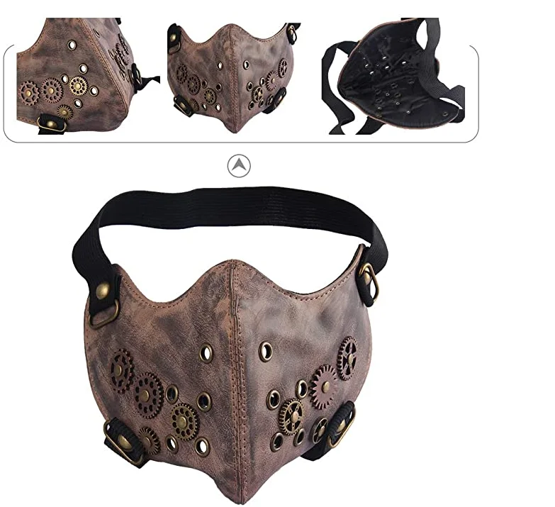 Паровая панкомотивная кожаная хлопковая Зимняя Маска для снаряжения лидер