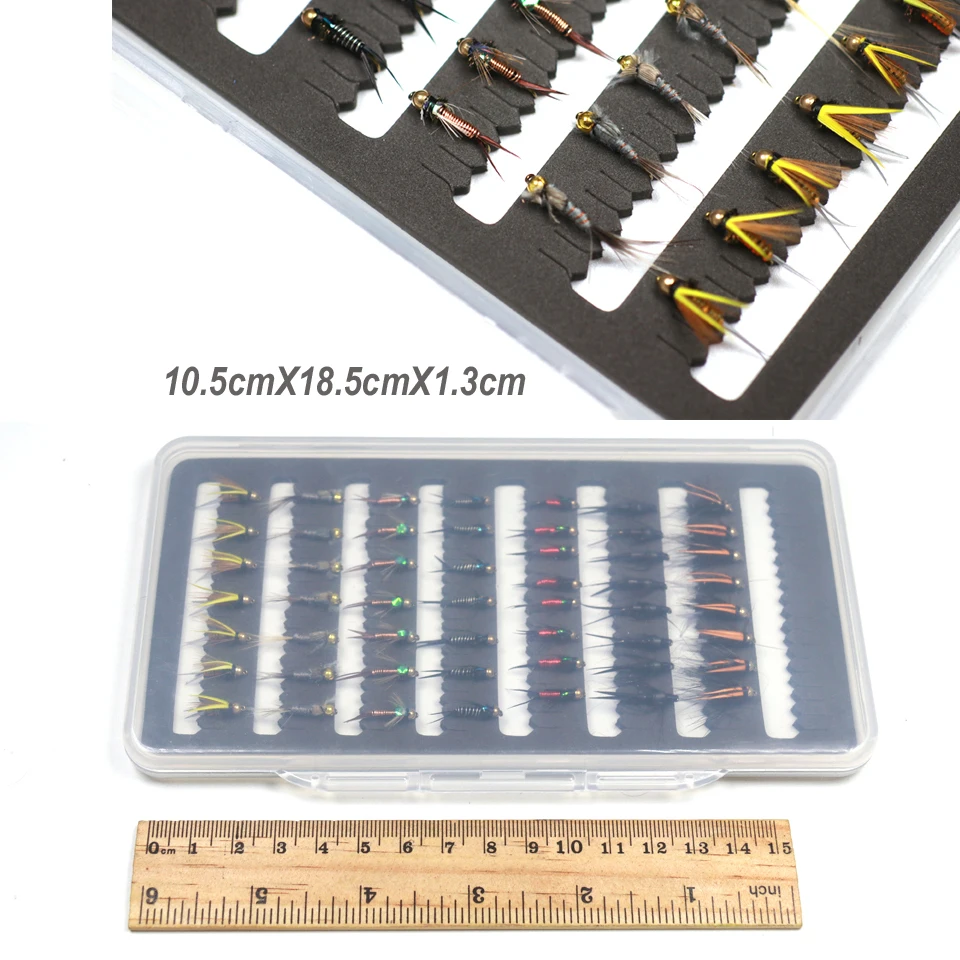 Набор комбинированных мушек John Fly 52 шт. ультратонкая карманная коробка для ловли