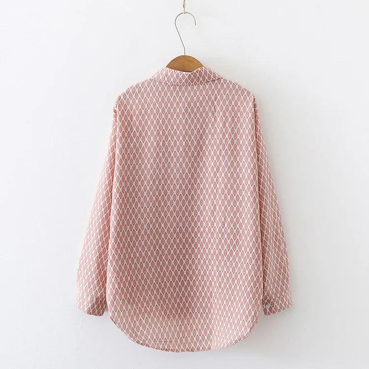 

Womens tops and blouses 2020 Fashion Women Plaid Shirt Blouse Long Sleeve Female Casual Print Shirts Loose Tops Blusas Cardigan