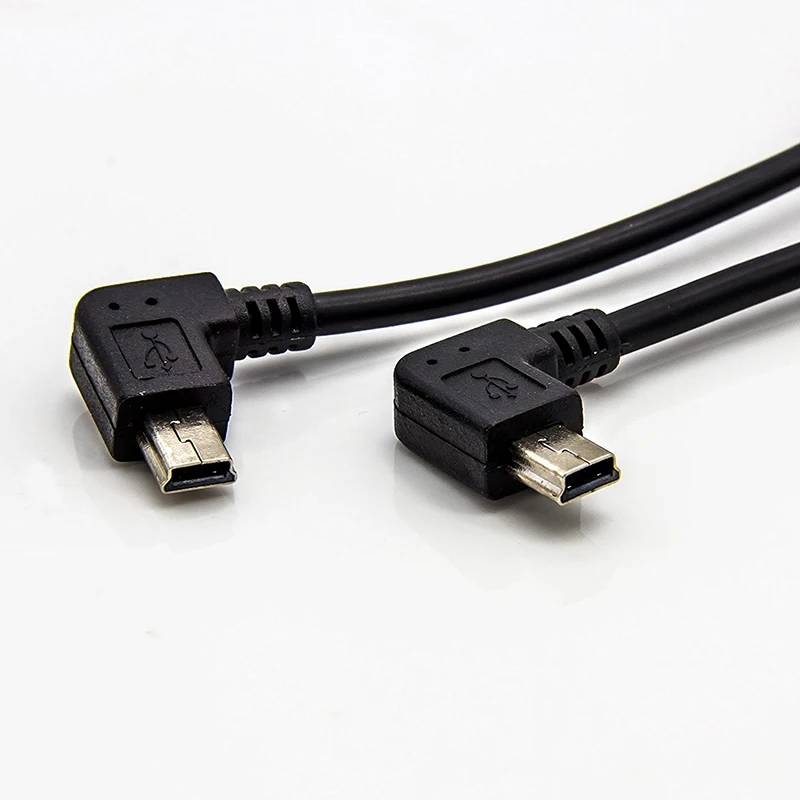 10 шт./лот мини USB 90 градусов с 4мя фазами угол Тип Женский к Мини B (Папа) 5 контактный