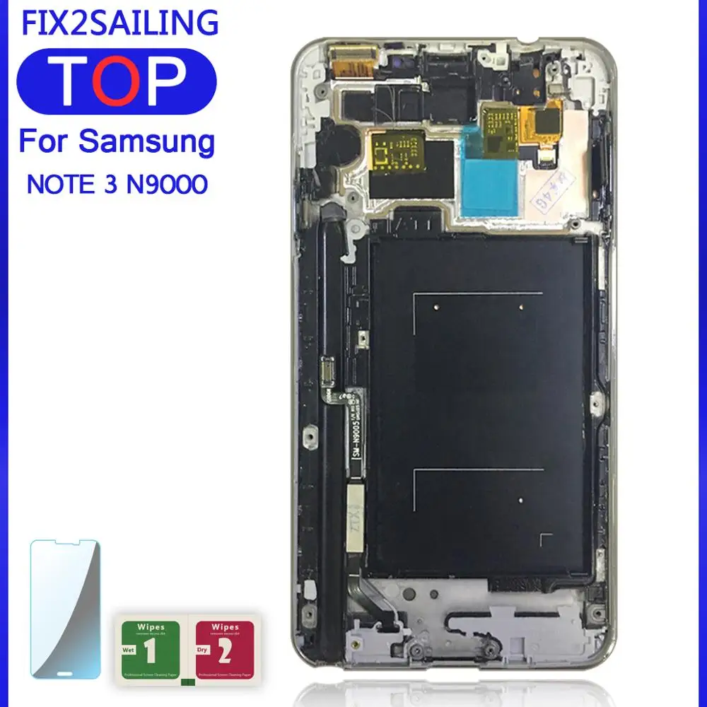 Регулировка яркости lcd s для samsung Galaxy Note 3 N9005 Note3 lcd дисплей рамка кодирующий преобразователь сенсорного экрана в сборе Замена