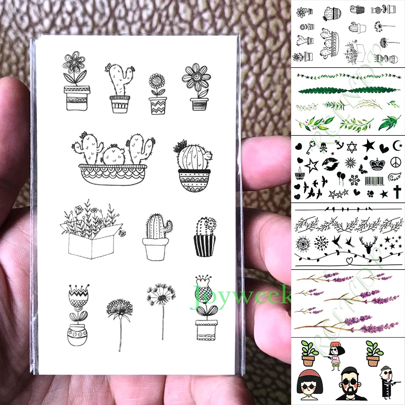 Водонепроницаемая Временная тату наклейка Музыкальный знак звезда