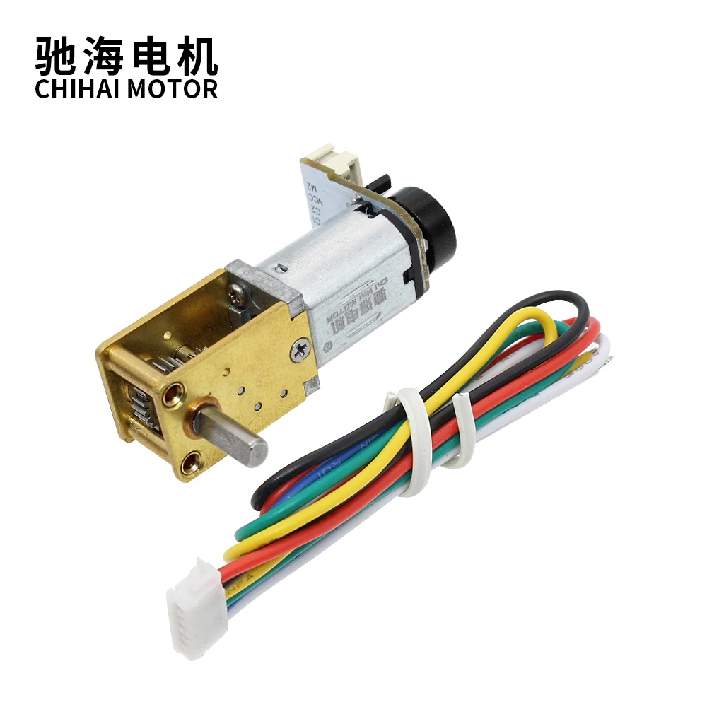 Двигатель ChiHai CHF GW12T N20VA DC 3V 6V 12V Micro Gear Motor с низкой скоростью 7PPR мини редуктор