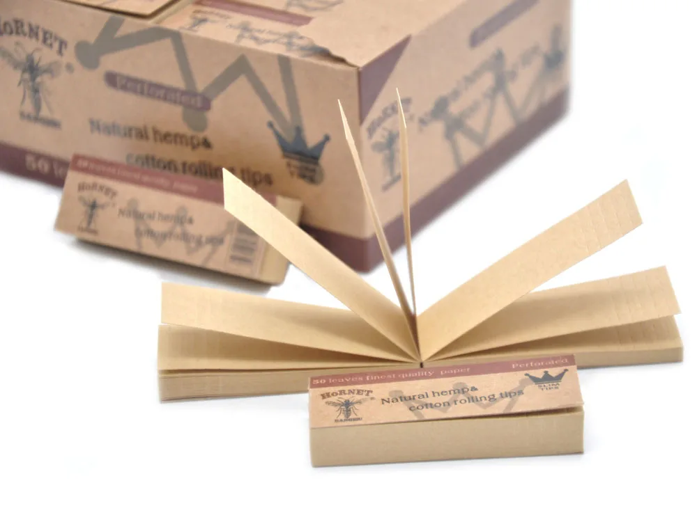 Hornet 1 Booklets Cigarette Filter Tips Rolling Paper Rollingpapers 50 Leaves 60*21MM Natural for | Дом и сад