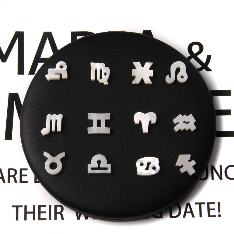 12 знаков зодиака натуральная перламутровая ракушка бусины подвески Овен Лео