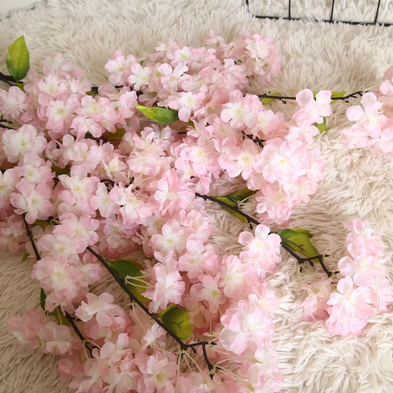 

Artificial Flower Plant Bonsai Wedding Decoration Plant Wall Cherry Blossoms Spring Sakura DIY Decoration sztuczne kwiaty