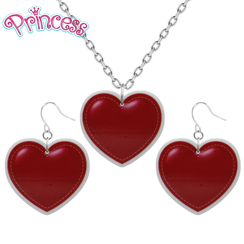 2019 модные подарочные украшения для девочек акриловые серьги с красным сердцем