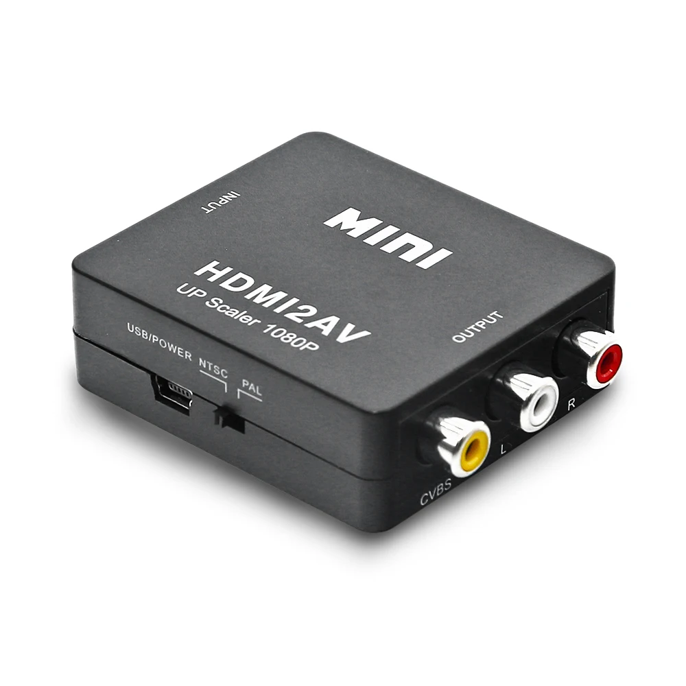 HDMI в AV конвертер адаптер композитный RCA AV/CVSB L/R видео HD 1080P мини HDMI2AV Поддержка NTSC