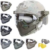 tactical mask tracer airsoft mask impact resistant for fast helmet steel mesh eye protection goggles for huting paintball