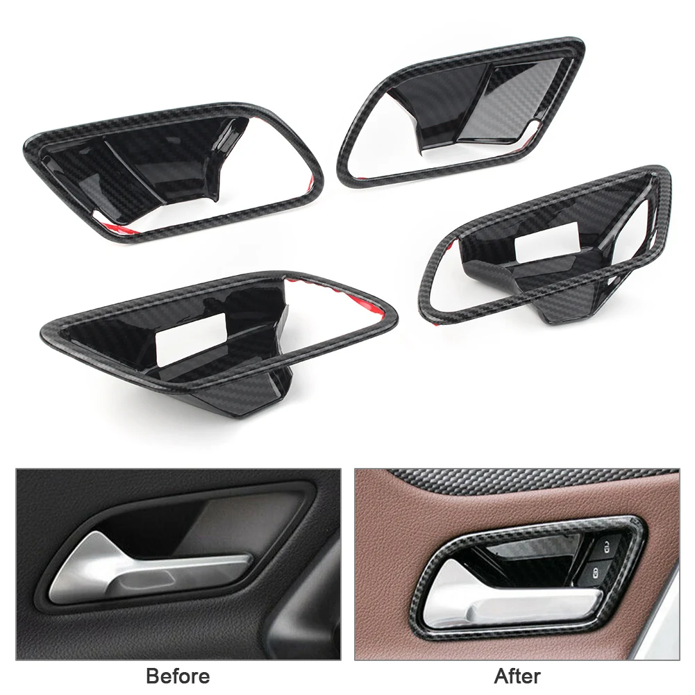 

4Pcs Car Interior Door Handles Bowl Covers ABS For Mercedes Benz A-Class W177 A200 A220 A250 2019 LHD Only