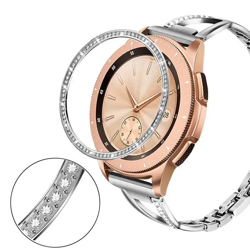 Чехол для смарт-часов Samsung Galaxy Watch 46 мм 42 металлический безель с клейким покрытием