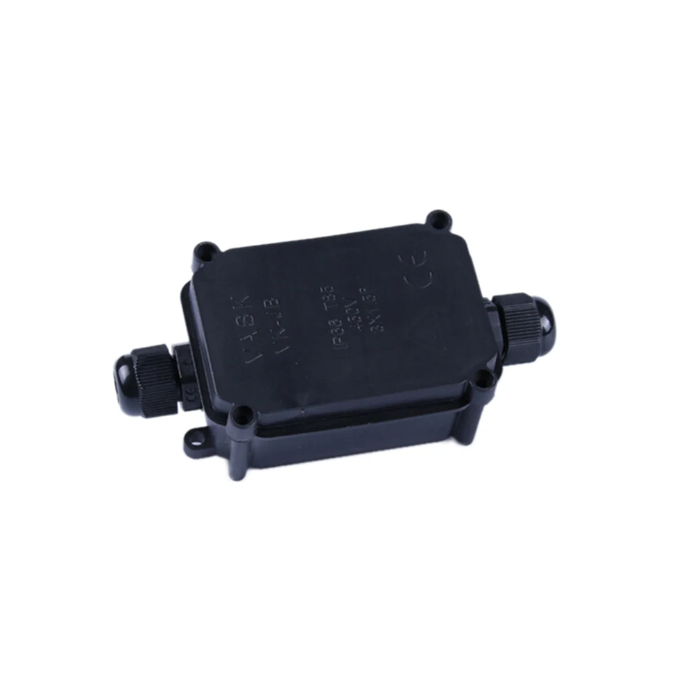 Водонепроницаемый черный пластиковый соединитель для кабеля IP66 электрическая